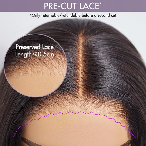 Wet and Wavy 5x5 Closure Pre-Cut Lace Water Wave Wig Glueless Side Part Human Hair Wig