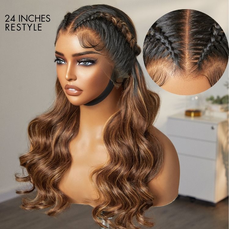 Loose Body Wave Wig – Blonde Highlights & 13x6 HD Lace
