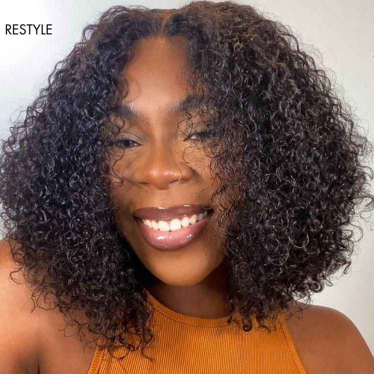 Jerry Curly Wig – Curtain Bangs & HD Lac