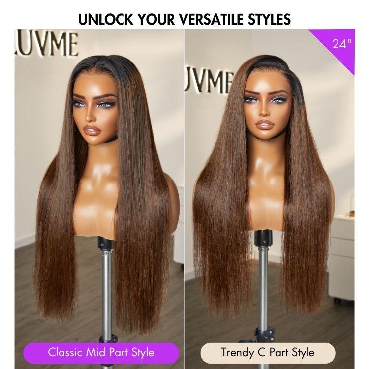 Luvme Hair PartingMax Glueless Wig Silky Straight 7x6 Closure HD Lace Pre Plucked & Bleached Breathable Cap - US Only