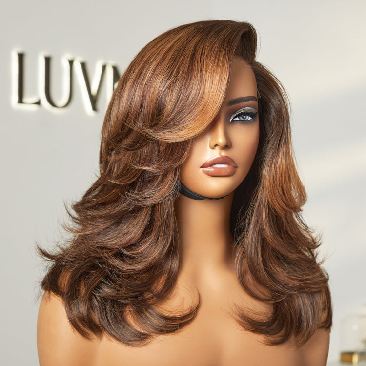 Effortlessly Chic Layered Haircut Wavy Glueless HD Minimalist Lace Short Wig