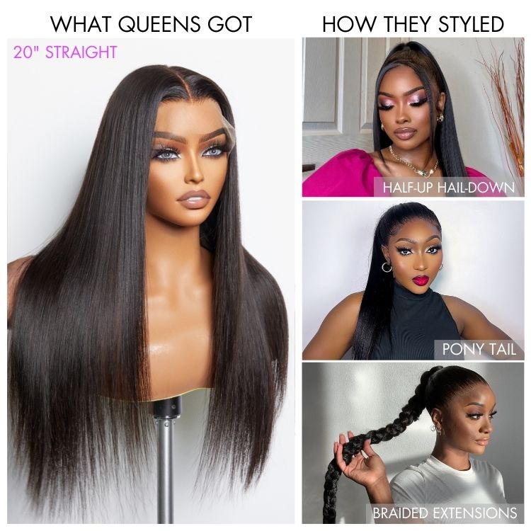 Natural Straight Wig – Pre-Styled & Glueless