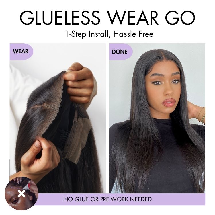 Luvme Hair PartingMax Glueless Wig Silky Straight 7x6 Closure HD Lace Pre Plucked & Bleached Breathable Cap - US Only