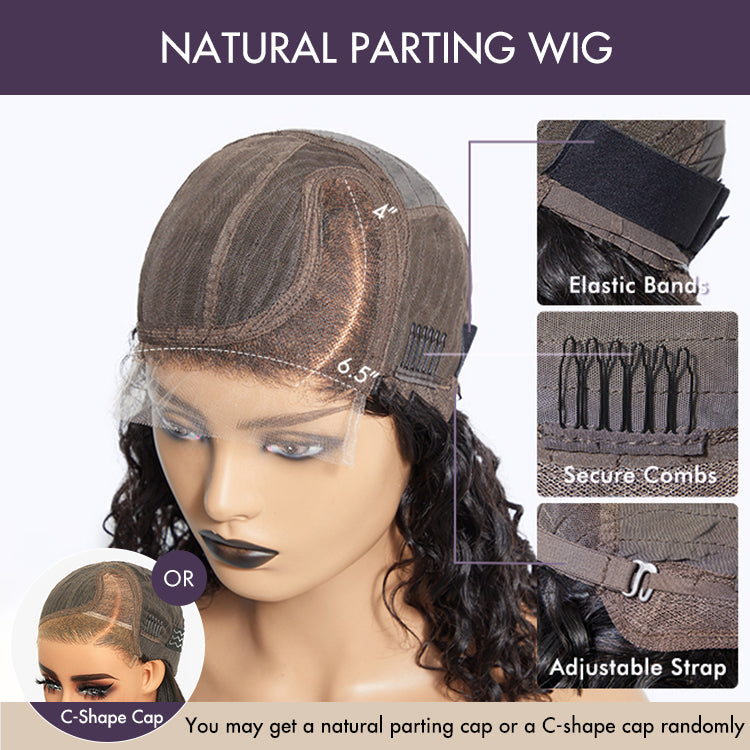 Put On & Go Blunt Cut Straight Bob Minimalist HD Lace Glueless C Part Wig