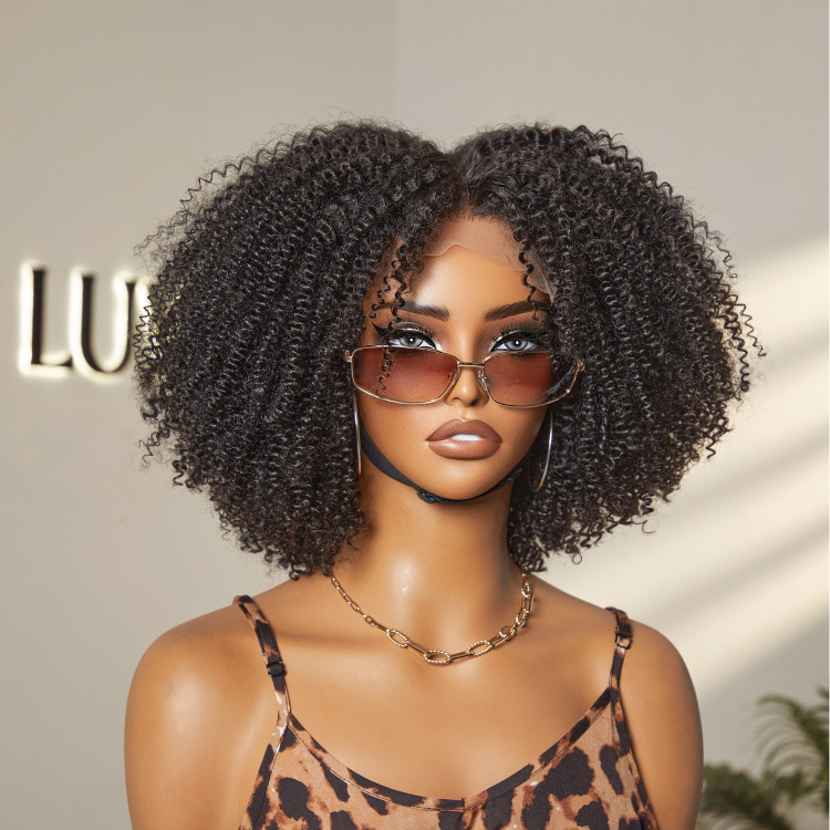Go Natural Ease | Breathable Cap Natural Bouncy Fluffy Jerry Curl Glueless 5x5 Closure Lace Wig Ready to Go