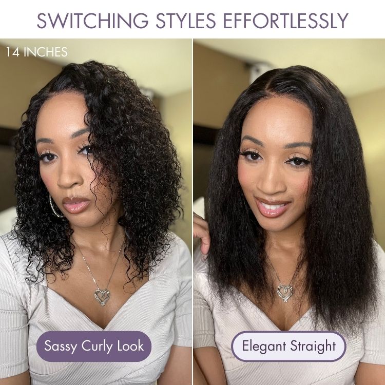 Wet and Wavy 5x5 Closure Pre-Cut Lace Water Wave Wig Glueless Side Part Human Hair Wig