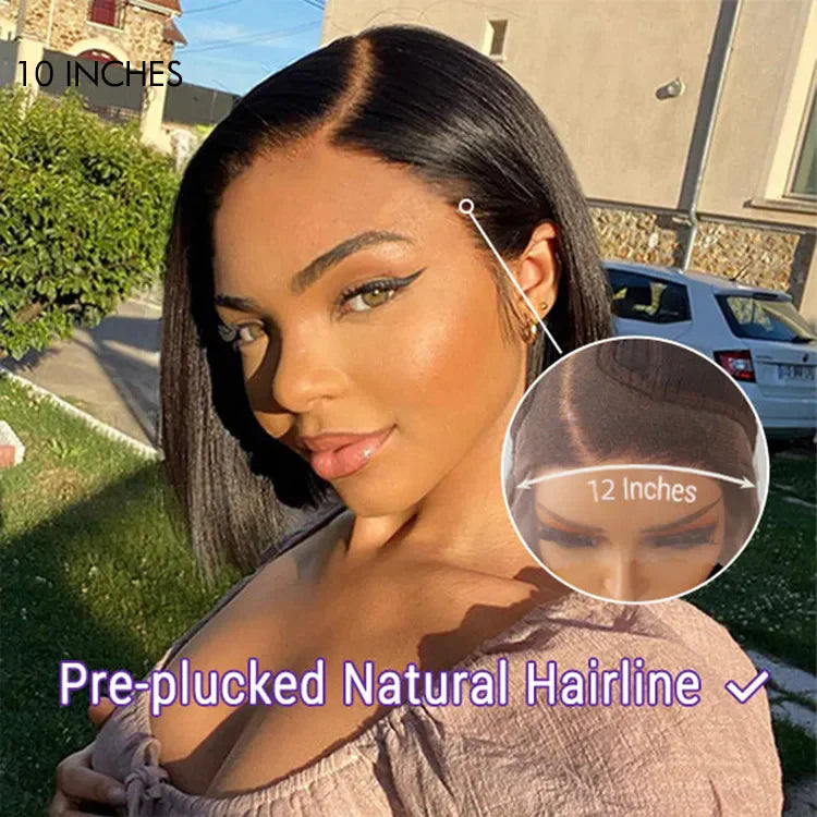 Bob Wig – Blonde Highlights / Natural Black & Glueless