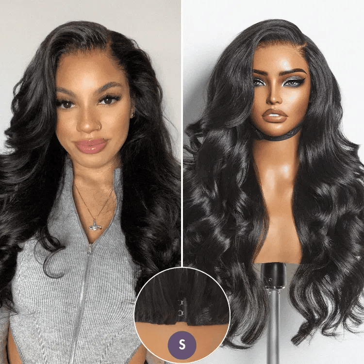 Luvme All-Day Comfort™ Wig 180% Density Layered Light Yaki Straight / Loose Body Wave Glueless 7x6 Closure HD Lace Human Hair Wig Pre-Cut Lace
