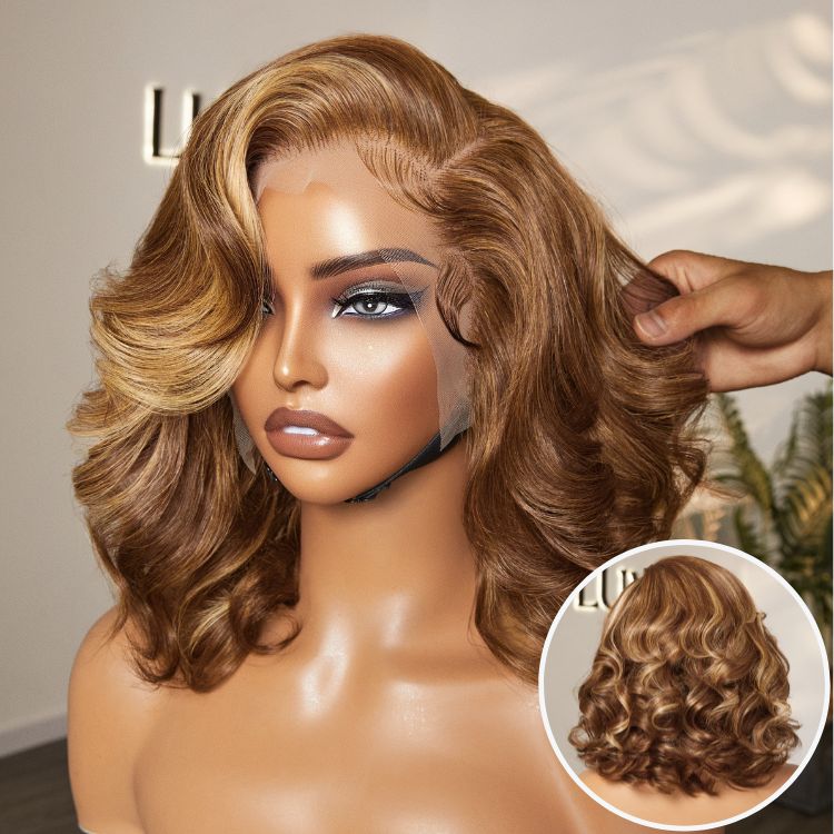 Body Wave Wig – Honey Brown Highlights & 13x4 Lace