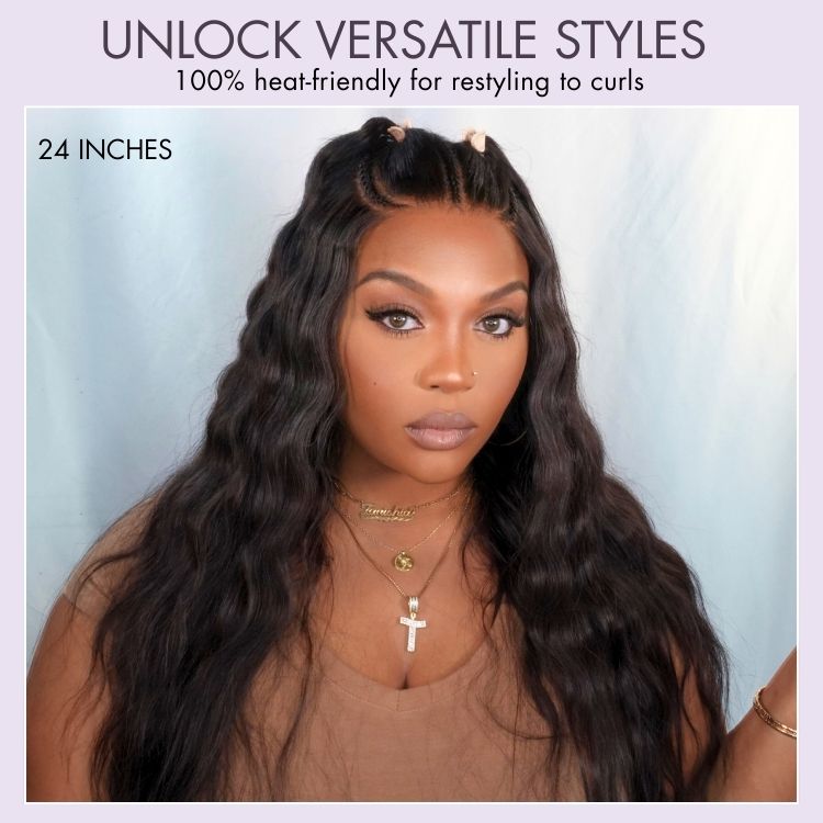 Luvme Hair Pre-Braided Style Pre-Knotless PartingMax Glueless 7x6 HD Lace Silky Straight Long Wig Pre-Cut Lace