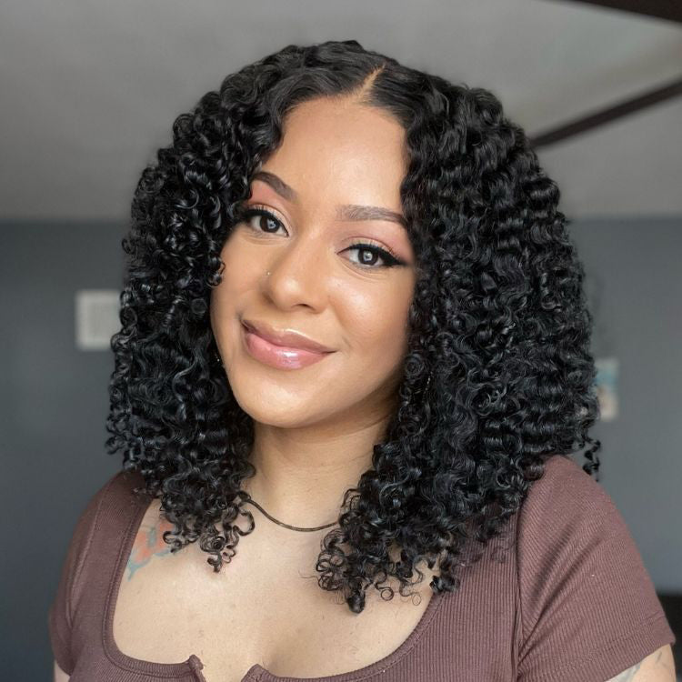 Jerry Curly Wig – Curtain Bangs & HD Lac