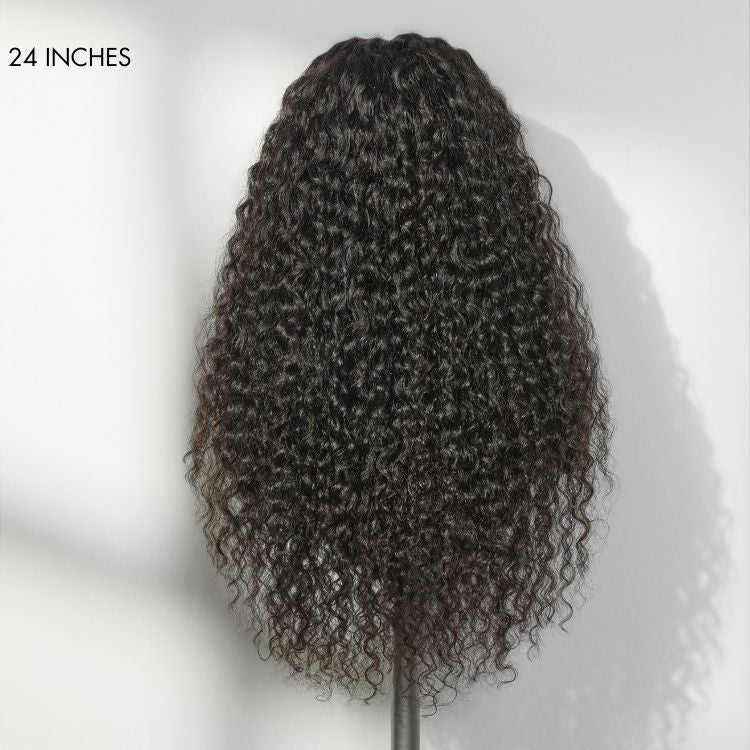 PreMax 180% / 250% Density Water Wave Glueless Flexi-Fit Drawstring 13x4 Frontal Lace Fluffy Curly Wig Pre-Cut Lace