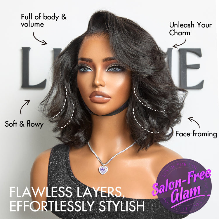 PreMax Loose Body Wave Short Bob Wig Glueless 13x4 Frontal Lace Human Hair Wig Pre-Cut Lace