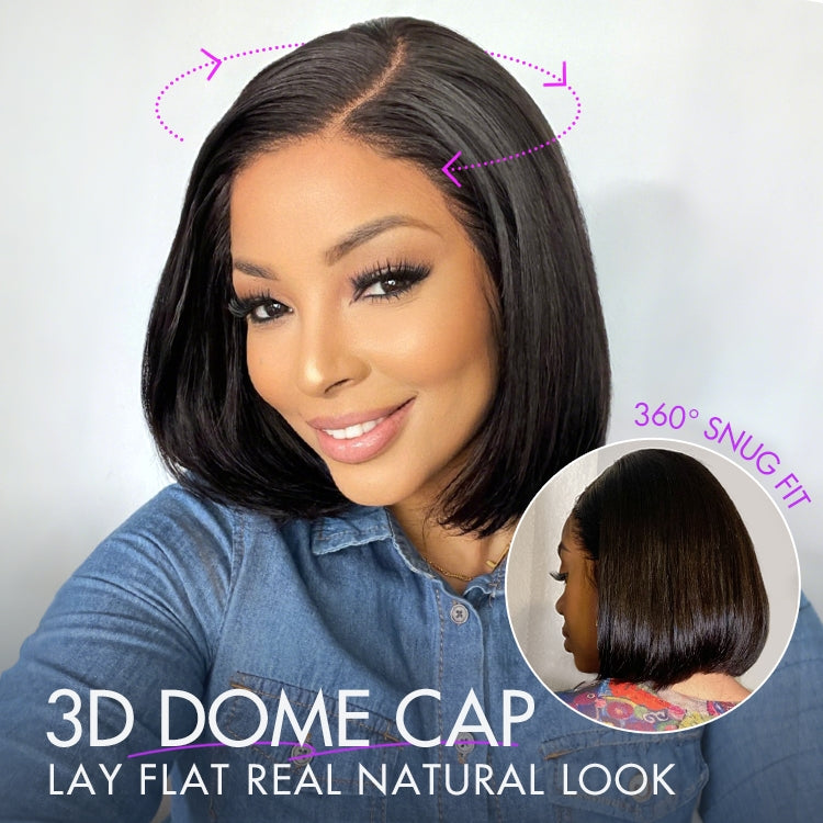 Bob Wig – Blonde Highlights / Natural Black & Glueless