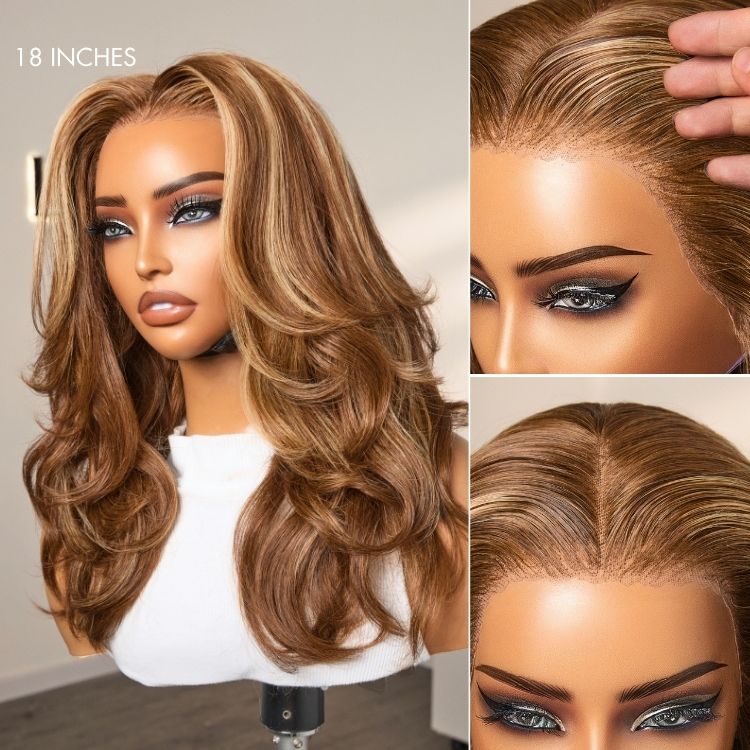 Body Wave Wig – Honey Brown Highlights & 13x4 Lace