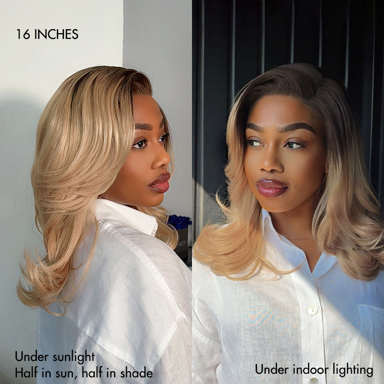 Effortlessly Chic Layered Haircut Wavy Glueless HD Minimalist Lace Short Wig
