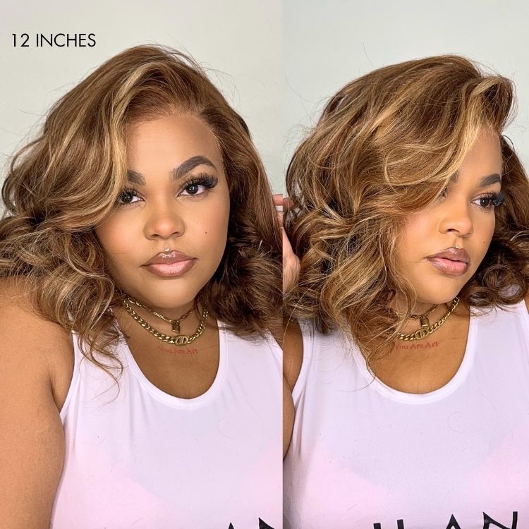 Body Wave Wig – Honey Brown Highlights & 13x4 Lace