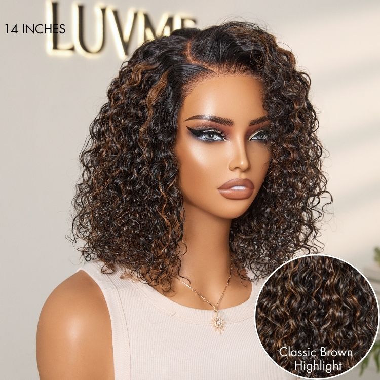 Wet and Wavy 5x5 Closure Pre-Cut Lace Water Wave Wig Glueless Side Part Human Hair Wig