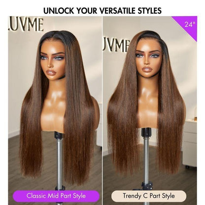 Luvme Hair PartingMax Glueless Wig Silky Straight 7x6 Closure HD Lace Pre Plucked & Bleached Breathable Cap - US Only