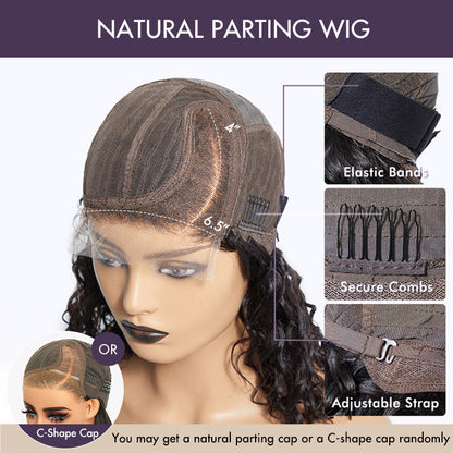 Put On & Go Blunt Cut Straight Bob Minimalist HD Lace Glueless C Part Wig