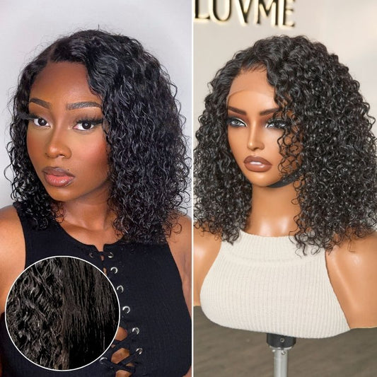 Wet and Wavy 5x5 Closure Pre-Cut Lace Water Wave Wig Glueless Side Part Human Hair Wig