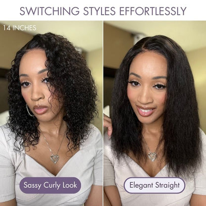 Wet and Wavy 5x5 Closure Pre-Cut Lace Water Wave Wig Glueless Side Part Human Hair Wig