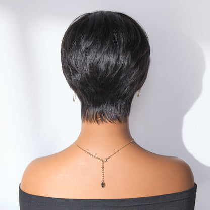 Throw On & Go Short Cut with Bangs Wig Ultra Comfort Cotton Cap Glueless Wig Hair Loss Friendly