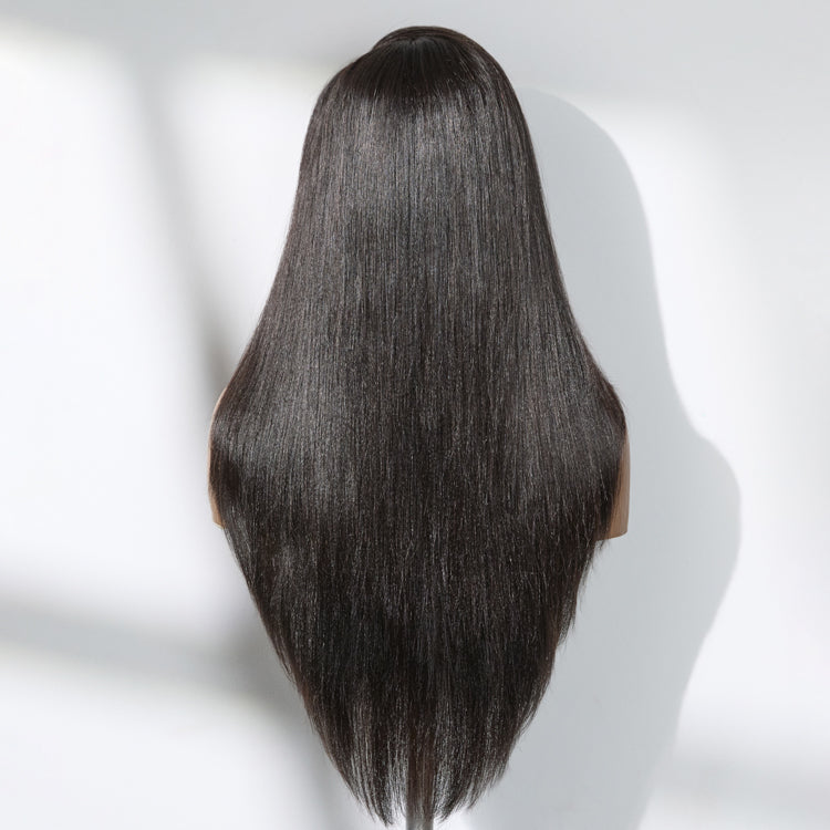 Luvme All-Day Comfort™ Wig 180% Density Layered Light Yaki Straight / Loose Body Wave Glueless 7x6 Closure HD Lace Human Hair Wig Pre-Cut Lace