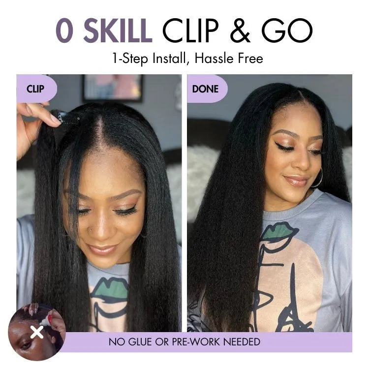 Body Wave / Straight / Kinky / Deep Wave Human Hair U Part Wig