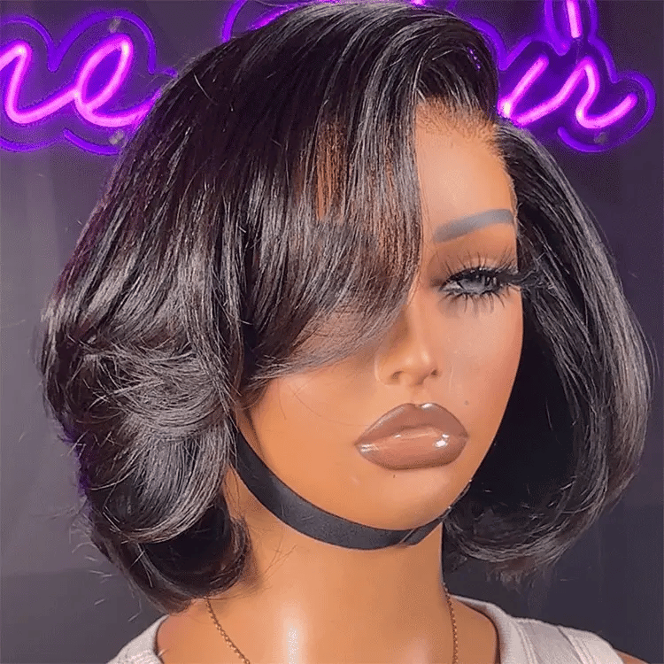Bob Wig – Blonde Highlights / Natural Black & Glueless