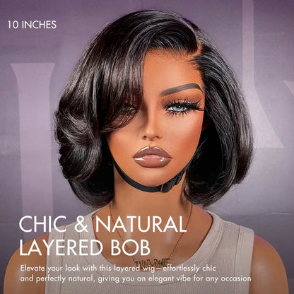 Bob Wig – Blonde Highlights / Natural Black & Glueless