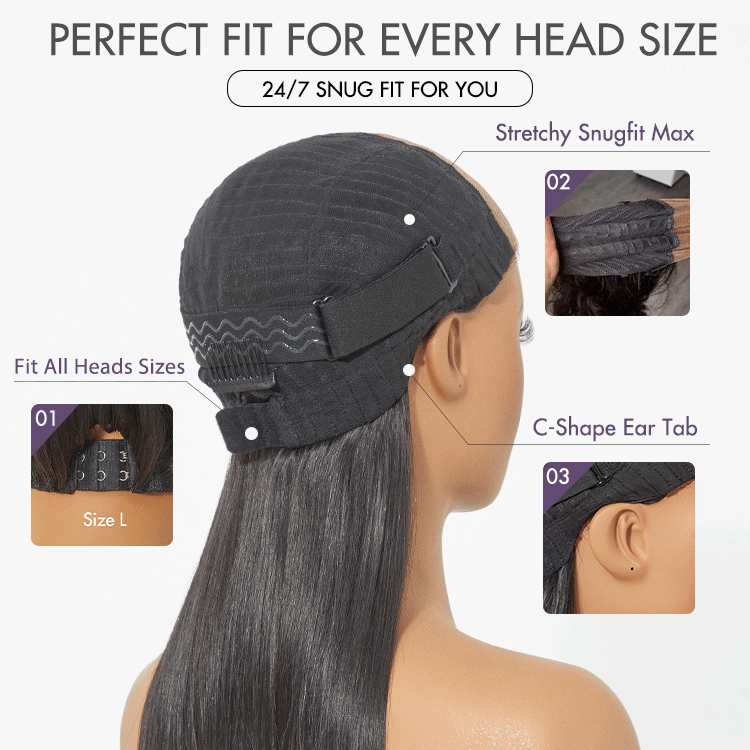 Curtain Bangs Blonde Highlight Loose Wave Glueless 5x5 Closure Pre-Cut Lace Wig All Head Sizes Fit Cap