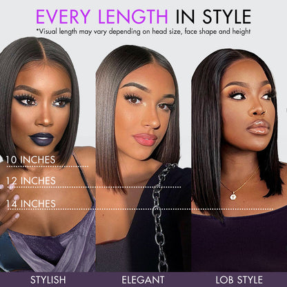 Luvme All-Day Comfort™ Wig Brown Highlight Blunt Cut Bob Glueless Minimalist HD Lace Wig Pre-Cut Lace