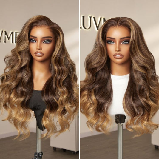 Luvme All-Day Comfort™ Wig 180% Density Sun-Kissed Blonde Ombre Highlight Loose Body Wave Glueless 7x6 Closure HD Lace Wig Pre-Cut Lace