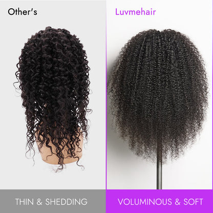 Luvme Too Easy Texture™ Wig 180% Density  Kinky Curly / Yaki Straight Glueless V Part Flexi-Fit Drawstring Wig