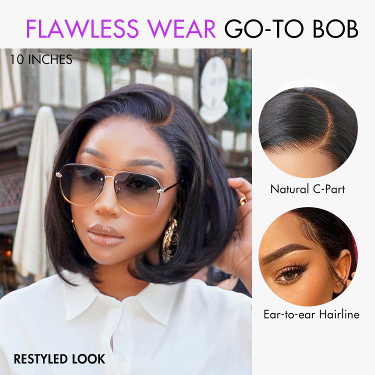 Bob Wig – Blonde Highlights / Natural Black & Glueless