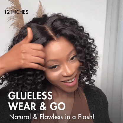 Brown Highlight / Natural Black / Blonde Highlight Deep Curly Glueless 5x5 Closure Pre-Cut Lace Wig Breathable Cap