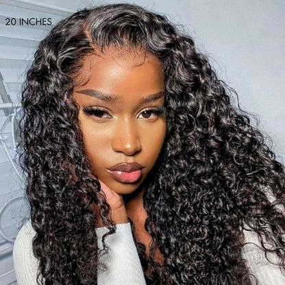 Wet and Wavy 5x5 Closure Pre-Cut Lace Water Wave Wig Glueless Side Part Human Hair Wig