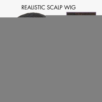 Beginner Friendly Ash Blonde Highlights Water Wave True Scalp Minimalist Lace Glueless Curly Wig with Bangs