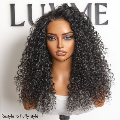 Water Wave Glueless 5x5 Closure Pre-Cut Lace Wet and Wavy Human Hair Wig Breathable Cap