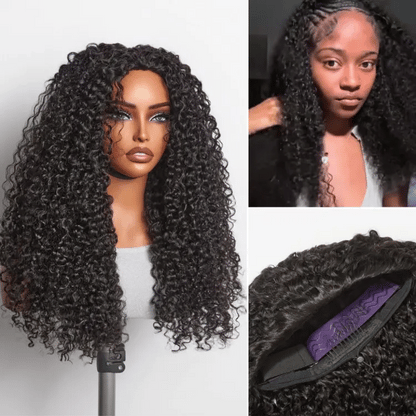 Luvme Too Easy Texture™ 180% Density Messy Burmese Curly Half Wig Glueless Flexi-Fit Drawstring Wig Beginner Friendly