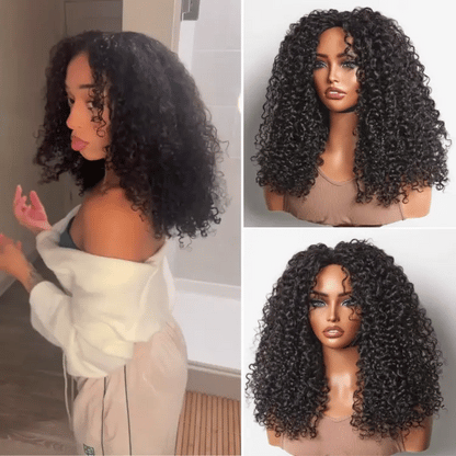 Luvme Too Easy Texture™ 180% Density Messy Burmese Curly Half Wig Glueless Flexi-Fit Drawstring Wig Beginner Friendly