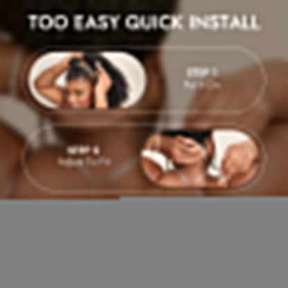 Luvme Too Easy Texture™ 180% Density Messy Burmese Curly Half Wig Glueless Flexi-Fit Drawstring Wig Beginner Friendly