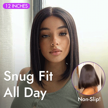 Blunt Cut Bob Wig – Silky Straight & 4x4 Lace