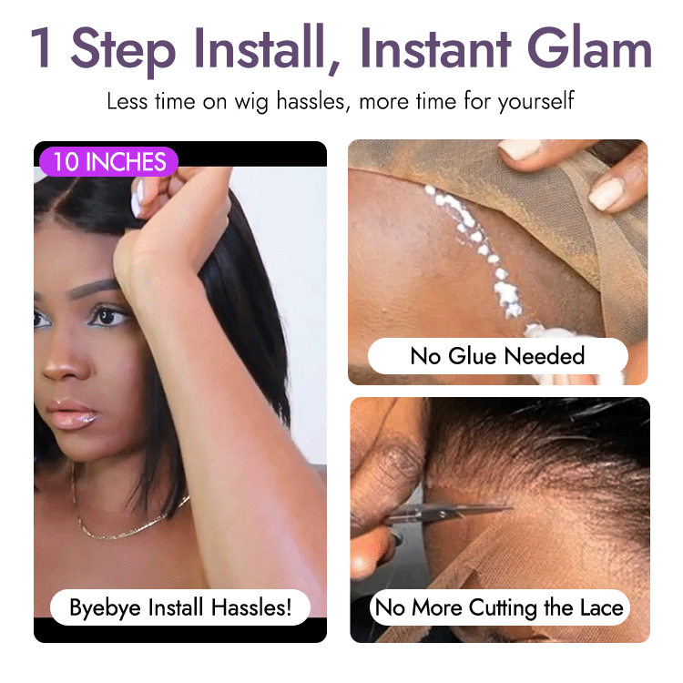 Glueless 4x4 Closure Undetectable HD Lace Bob Wig 100% Human Hair | Pre-bleached Knots