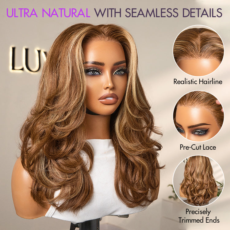 Body Wave Wig – Honey Brown Highlights & 13x4 Lace