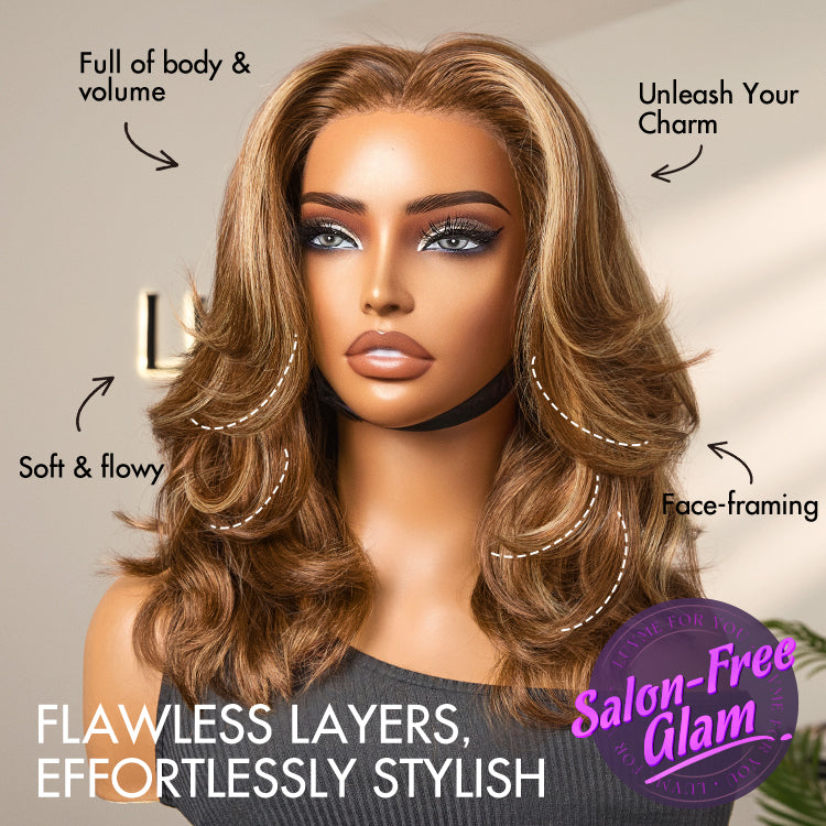 Body Wave Wig – Honey Brown Highlights & 13x4 Lace