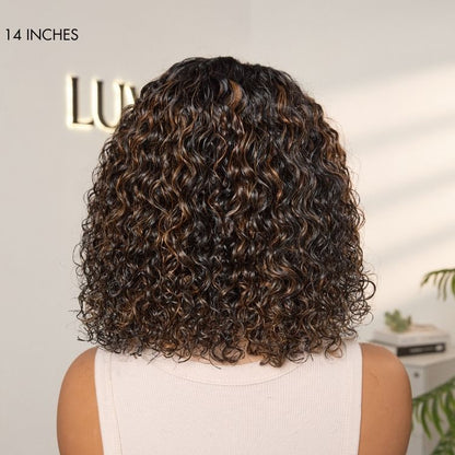 Wet and Wavy 5x5 Closure Pre-Cut Lace Water Wave Wig Glueless Side Part Human Hair Wig