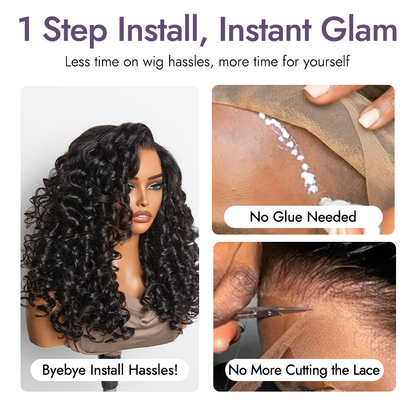 Curly Wig – Bouncy Layers & 5x5 Lace