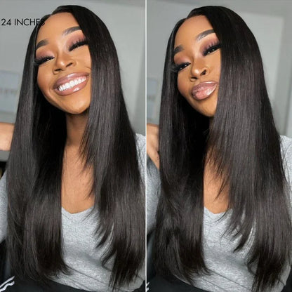 Layered Wig – Black with Highlights & 5x5 Lace